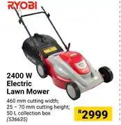 Builders Warehouse Ryobi 2400w electric lawnmower offer
