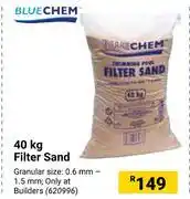 Builders Warehouse Blue chem filter sand 620996-40kg offer