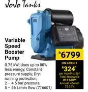 Builders Warehouse Jojo variable speed booster pump 716601 offer