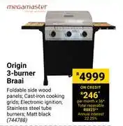 Builders Warehouse Megamaster origin 3-burner braai 744788 offer