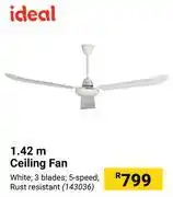 Builders Warehouse Ideal 1.42m ceiling fan 143036 offer