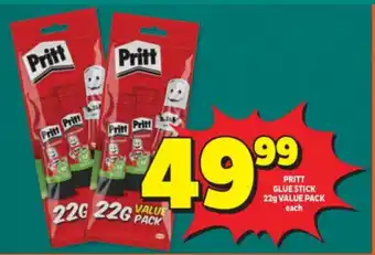 Usave PRITT GLUE STICK 22g VALUE PACK offer