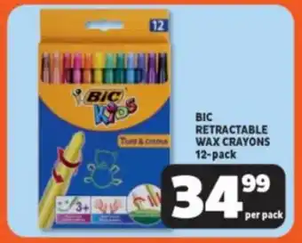 Usave BIC RETRACTABLE WAX CRAYONS 12-pack offer