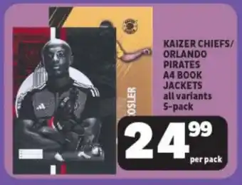 Usave KAIZER CHIEFS/ ORLANDO PIRATES A4 BOOK JACKETS all variants 5-pack offer