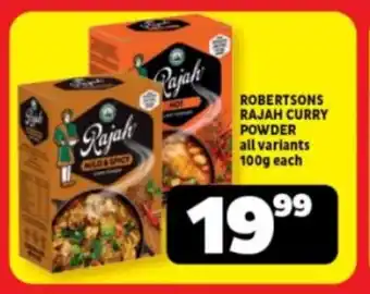 Usave ROBERTSONS RAJAH CURRY POWDER all variants 100g each offer