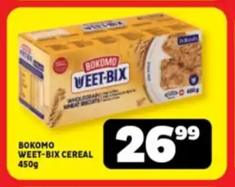 Usave BOKOMO WEET-BIX CEREAL 450g offer