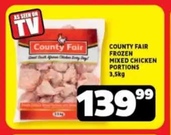 Usave COUNTY FAIR FROZEN MIXED CHICKEN PORTIONS 3,5kg offer
