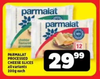 Usave PARMALAT PROCESSED CHEESE SLICES all variants 200g each offer