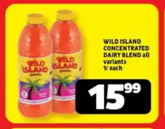 Usave WILD ISLAND CONCENTRATED DAIRY BLEND all variants 1L each offer
