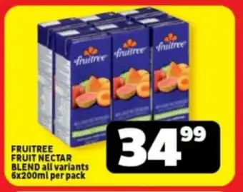 Usave FRUITREE FRUIT NECTAR BLEND all variants 6x200ml per pack offer
