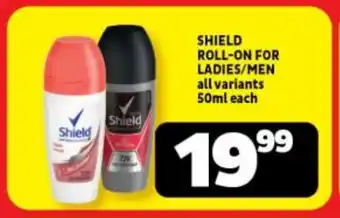 Usave SHIELD ROLL-ON FOR LADIES/MEN all variants 50ml each offer