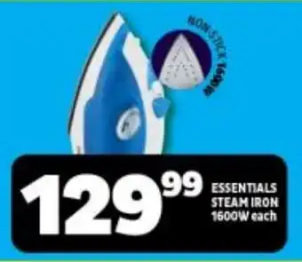 Usave ESSENTIALS STEAM IRON 1600W each offer