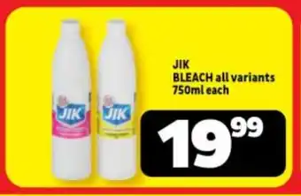 Usave JIK BLEACH all variants 750ml each offer