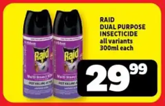 Usave RAID DUAL PURPOSE INSECTICIDE all variants 300ml each offer