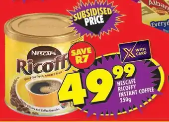 Shoprite NESCAFÉ RICOFFY INSTANT COFFEE 250g offer