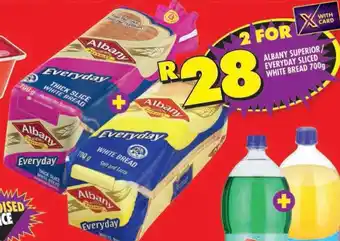 Shoprite ALBANY SUPERIOR EVERYDAY SLICED WHITE BREAD 700g offer