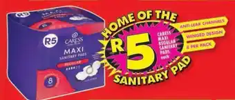 Shoprite CARESS MAXI REGULAR SANITARY PADS each offer