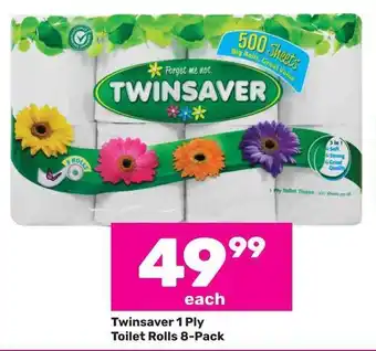 Game Twinsaver 1 Ply Toilet Rolls 8-Pack offer