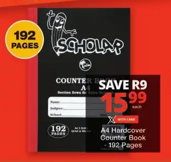A4 Hardcover Counter Book 192 Pages