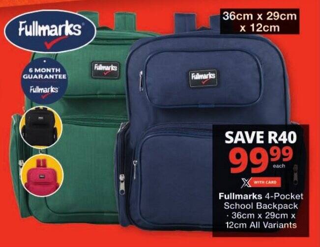 Checkers school clearance bags