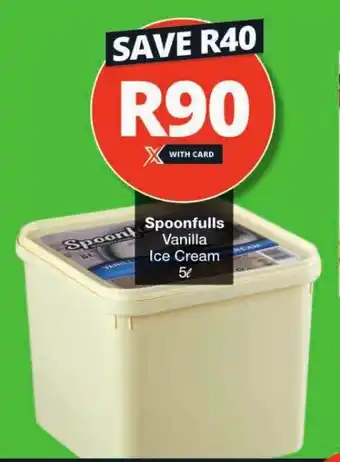 Checkers Hyper Spoonfulls Vanilla Ice Cream 5L offer
