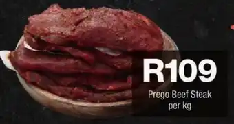 Checkers Hyper Prego Beef Steak per kg offer