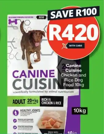 Checkers Hyper Canine Cuisine Chicken and Rice Dog Food 10kg offer