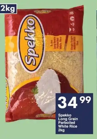 President Hyper Spekko Long Grain Parboiled White Rice 2kg offer