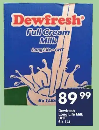 President Hyper Dewfresh Long Life Milk UHT 6 x 1Lt offer