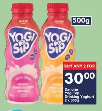 President Hyper Danone Yogi Sip Drinking Yoghurt 2 x 500g offer