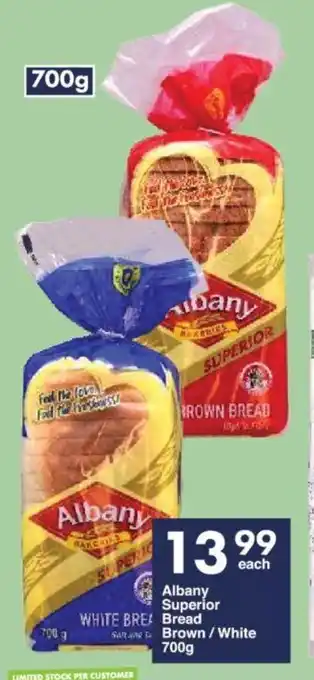 President Hyper Albany Superior Bread Sat Brown/ White 700g offer