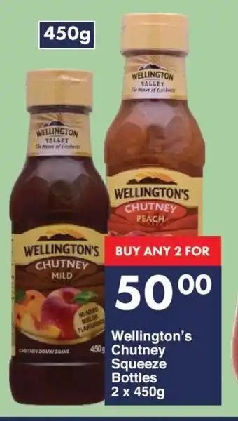 Wellington's Chutney Squeeze Bottles 2 x 450g