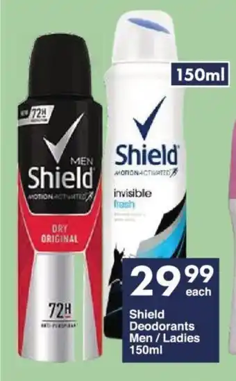 President Hyper Shield Deodorants Men/Ladies 150ml offer