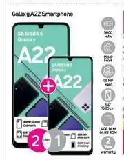 Game 2 x Samsung Galaxy A22 Smartphone-On 1GB Red Top Up Core More Data & Promo 65x24 offer