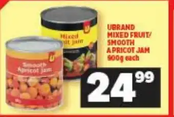 Usave U Brand Mixed Fruit/ Smooth Smooth Apricot Jam 900g offer