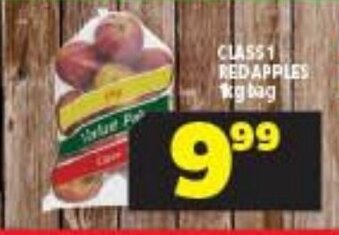 Usave Class 1 Red Apples 1kg bag offer