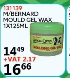 Africa Cash and Carry M/Bernard Mould Gel Wax 1x125ml offer