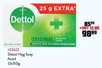 Africa Cash and Carry Dettol Hyg Soap Asstd 12x150g offer