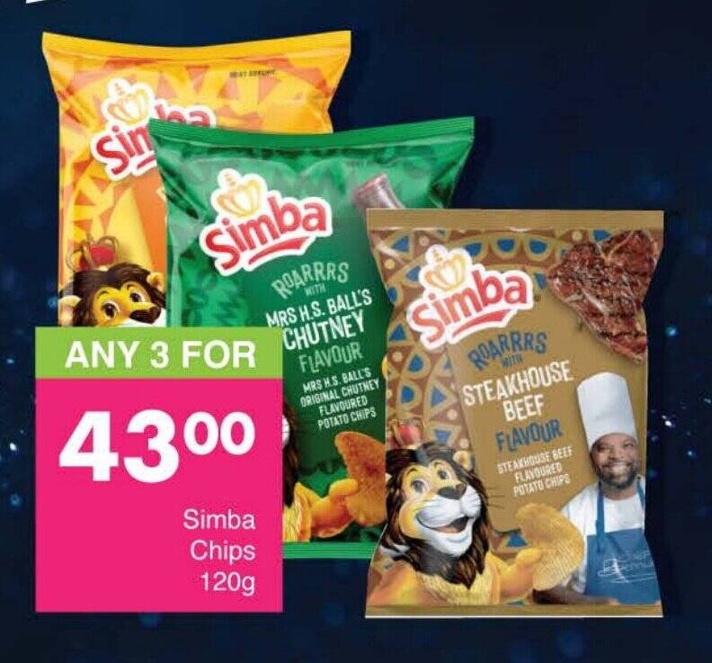 Simba Chips 120g offer at Save