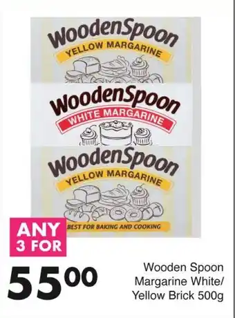 Save Wooden Spoon Margarine White/ Yellow Brick 500g offer