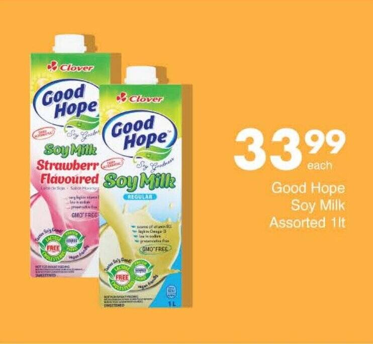 Good Hope Soy Milk Assorted 1lt offer at Save