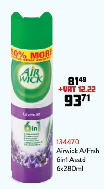 Africa Cash and Carry Airwick A/Fresh 6in1 Asstd 6x280ml offer