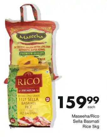 Save Maseeha/Rico Sella Basmati Rice 5kg offer