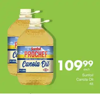 Save Sunfoil Canola Oil 4lt offer