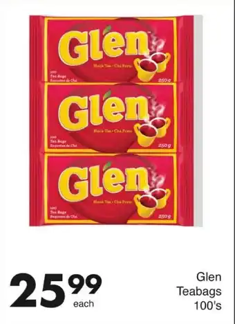 Save Glen Teabags 100's offer