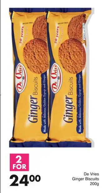 Save De Vries Ginger Biscuits 200g offer