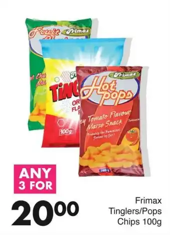Save Frimax Tinglers/Pops Chips 100g offer