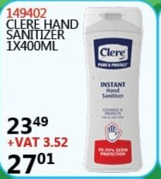 Clere Hand Sanitizer 400ml
