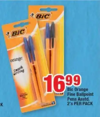 OK Foods Bic Orange Fine Ballpoint Pens Asstd. 2's PER PACK offer