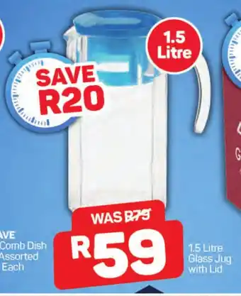 Pick n Pay 1.5 Litre Glass Jug with Lid offer